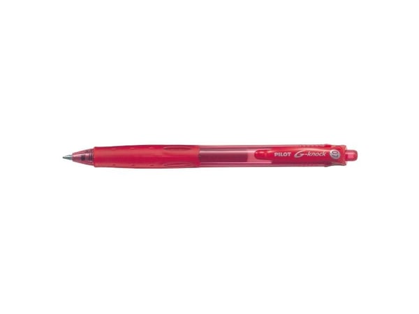 Pilot G-Knock - Rulleballpenn - rød - gelblekk - 0.7 mm - fin - retraktil