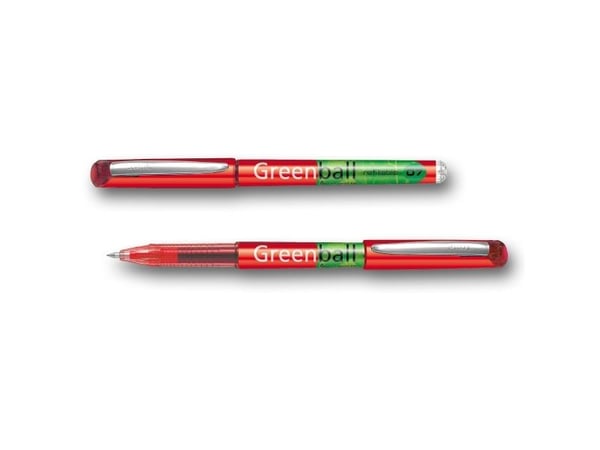 Pilot Greenball, Mekanismiton kynä, Monivärinen, Punainen, Muovi, 0,7 mm, 0,35 mm
