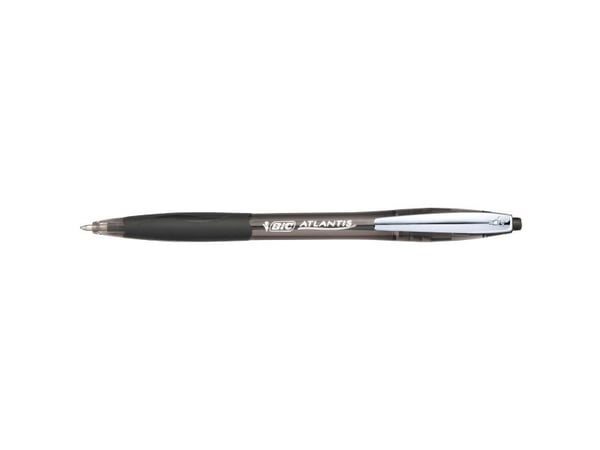 BIC ATLANTIS Soft - Kulepenn - svart - oljebasert blekk - 1 mm - medium - retraktil (1 stk.)