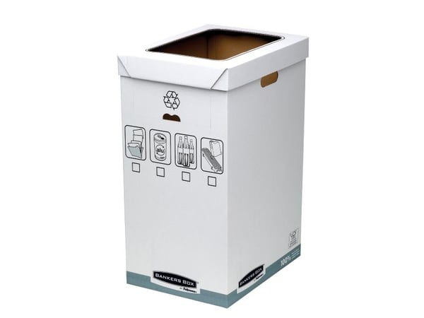 Fellowes R-Kive System Recycle Bin, Grå, Hvit, 300 x 500 x 600 mm, 300 x 500 x 600 mm