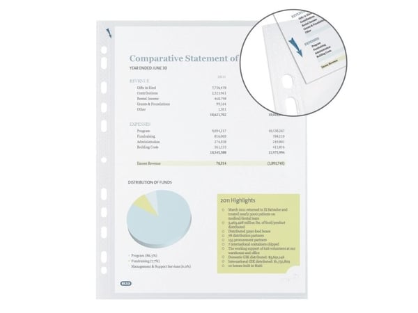 ELBA - Arkbeskytter - for A4 (210 x 297 mm) - blank (en pakke 100)
