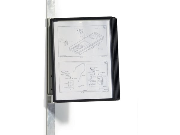Durable Vario magnet wall 5, Vegg, Portrett, A4, Sort