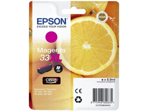 Epson Oranges C13T33634010, Väriainepohjainen muste, 8,9 ml, 650 sivua, 1 kpl