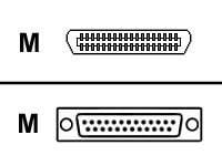 Lexmark - Parallellkabel - 36 pin mini-Centronics (hann) til DB-25 (hann) - 1.8 m - for Lexmark C720, C750, C752, C910, C912, T520, T620, T622, W81...