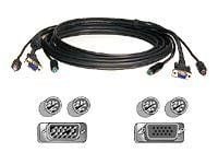 Belkin OmniView Cable Kit PS2 Moulded 3m, 3 m, Musta