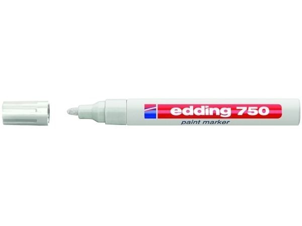 Paintmarker Edding 750 rund 2-4mm hvid (stk.)