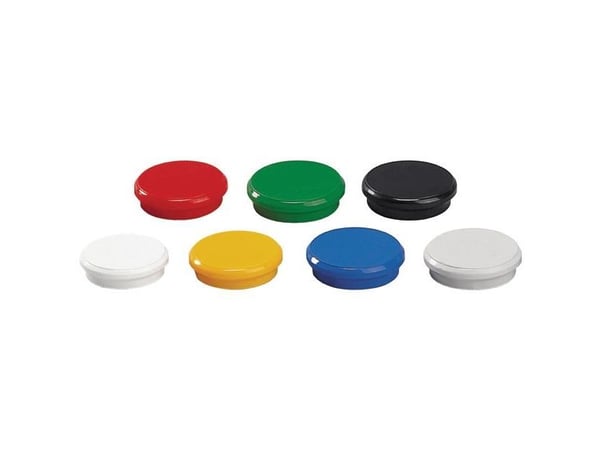Dahle-magneetit 13 mm pyöreät mustat - (10 kpl)