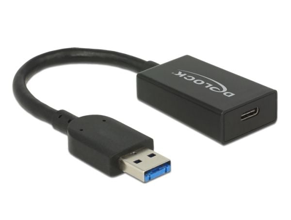 Delock Converter USB 3.1 Gen 2 Type-A male > USB Type-C - USB-adapter - USB-type A (hann) til USB-C (hunn) - USB 3.1 Gen 2 - 15 cm - svart