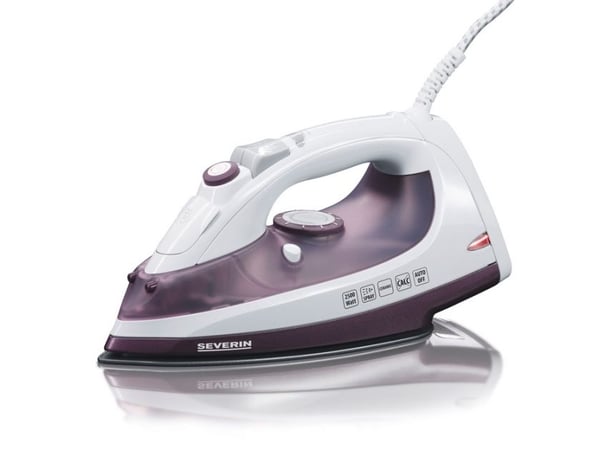 SEVERIN BA 3210 - Dampstrykejern med automatisk slukking - såleplate: keramisk - 2500 W - hvit/purpur