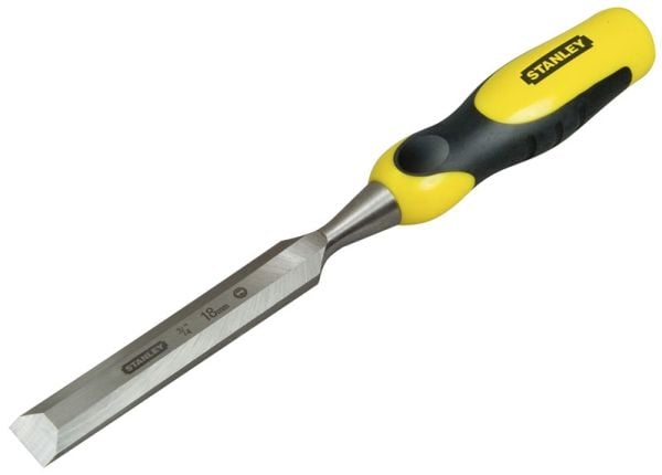 Stanley 0-16-877, Bred meisel, Meisel skjær, Stål, Sort, Gult, 18 mm, 14,1 cm