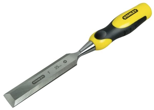 Stanley 0-16-880, Lyhyt taltta, Taltan reuna, Terästä, Musta, Keltainen, Ergonominen, 25 mm