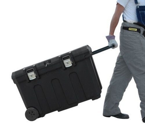 Stanley MOBILE Job Chest, Tralle, Metall, Plast, Sort