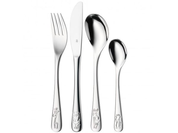 WMF Safari - Ruokailuvälinesarja - 4 kpl - keltainen, vihreä, ruostumaton teräs, kirjava