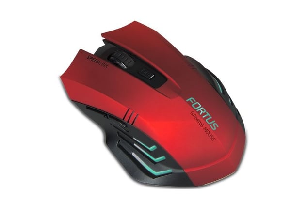 SPEEDLINK FORTUS Gaming - Mus - ergonomisk - høyrehendt - optisk - 5 knapper - trådløs - 2.4 GHz - USB trådløs mottaker - svart