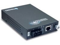 TRENDnet TFC-110 S60 - Valokuitumuuntaja - 100Mb LAN - 10Base-T, 100Base-FX, 100Base-TX - SC enkelttilstand / RJ-45 - op til 60 km - TAA-yhteensopi...