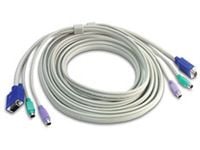 TRENDnet TK C15 - Tangentbords-/video-/muskabel - PS/2, HD-15 (VGA) (hane) till PS/2, HD-15 (VGA) (hane) - 4.5 m
