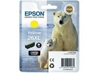 Epson Polar bear Yksittäispakkaus, keltainen 26XL Claria Premium -muste, Korkea (XL) värintuotto, Väriainepohjainen muste, 9,7 ml, 700 sivua, 1 kpl