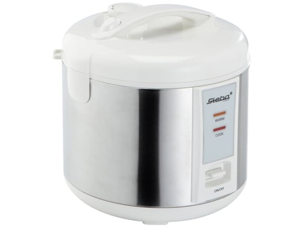 Steba RK 2 - Riskoker - 1.8 liter - 700 W - rustfritt stål / hvit