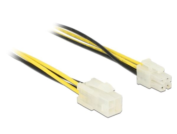 Delock - Strømforlengelseskabel - 4-pin ATX12V (hann) til 4-pin ATX12V (hunn) - 30 cm