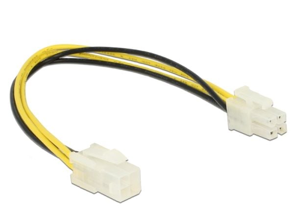 Delock - Strømforlengelseskabel - 4-pin ATX12V (hann) til 4-pin ATX12V (hunn) - 30 cm