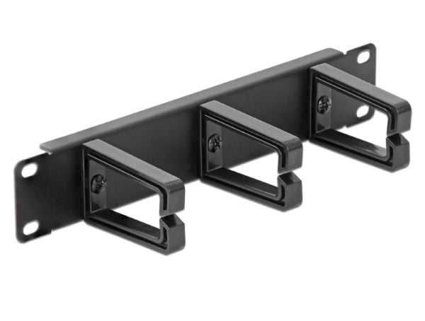 Delock - Kaapelinhallintapaneeli - 25,4 cm - mattamusta, RAL 9005 - 1U - 10"