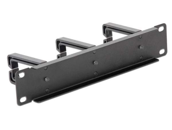 Delock - Kaapelinhallintapaneeli - 25,4 cm - mattamusta, RAL 9005 - 1U - 10"