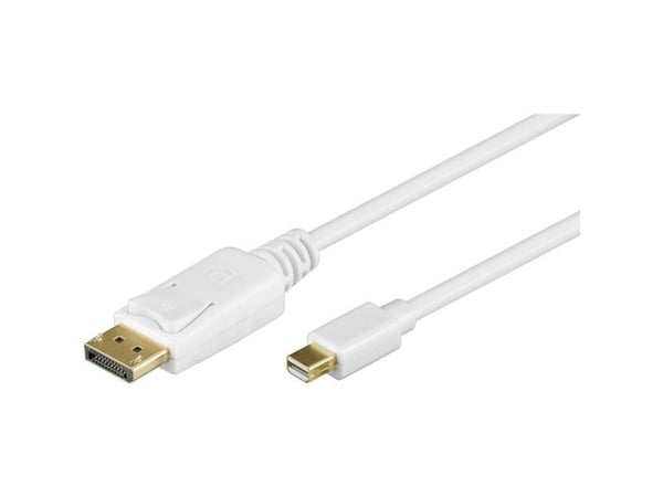 Goobay 1m DisplayPort Cable, 1 m, DisplayPort, Mini DisplayPort, Hankjønn, Hankjønn, Hvit