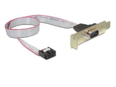 Gembird CC-DB9ML-01 - Serielt panel - DB-9 (hunn) til 10 pin IDC - 40 cm - tommelskruer, flat