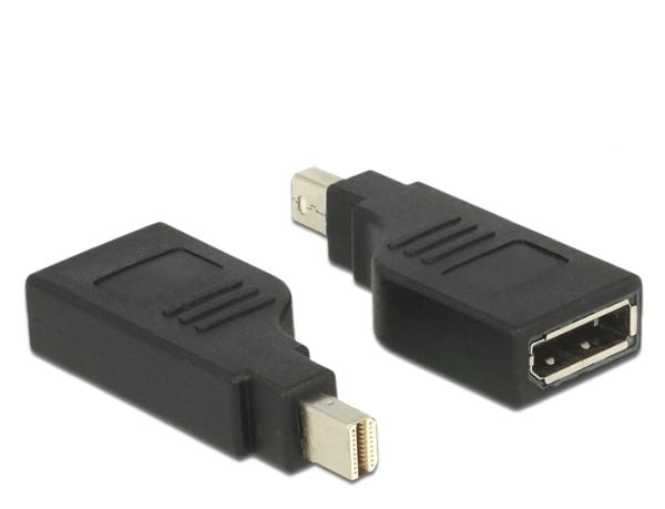 Delock Adapter mini Displayport 1.2 male > Displayport female 4K 90° turned - DisplayPort-adapter - Mini DisplayPort (hane) vinklad till DisplayPor...