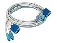 TRENDnet TK C15 - Tastatur / video / musekabel (KVM) - PS/2, HD-15 (VGA) (hann) til PS/2, HD-15 (VGA) (hann) - 4.5 m