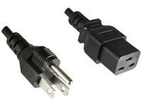 Microconnect PE110518, 1,8 m, Virtapistoke tyyppi B, C19 liitin, SJT, 125 V, 2.5 A