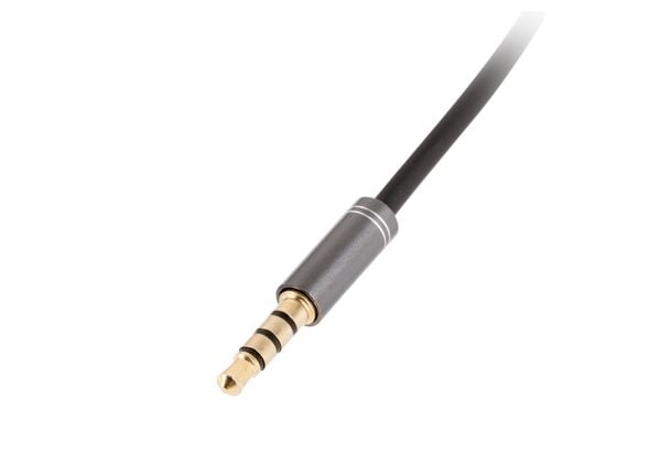 GENESIS A20, 3.5mm, Hankjønn, 3.5mm, Hunkjønn, 0,2 m, Sort, Sølv