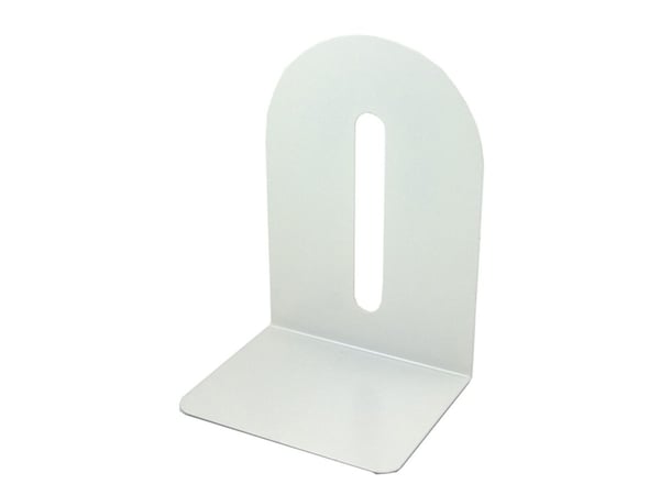Bokstöd i metall, 15x15 cm, vit - 2 st./förpackning