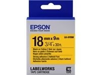 Epson LabelWorks LK-5YBW - Svart på gult - Rull (1,8 cm x 9 m) 1 kassett(er) merketape - for LabelWorks LW-1000, 400, 600, 700, 900, K400, Z5000, Z...