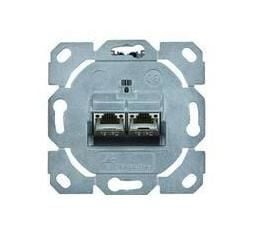 Telegärtner J0002020A0510, 2 x RJ-45, 6a, Sølv