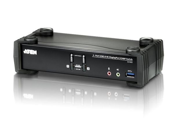 ATEN CS1922, 4096 x 2160 pikseliä, 4K Ultra HD, 2 W, Musta