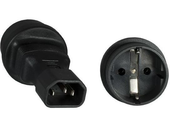 Microconnect PE14CEEAD, C14, Tyyppi F, 230 V, Musta, Uros/naaras, 40 g