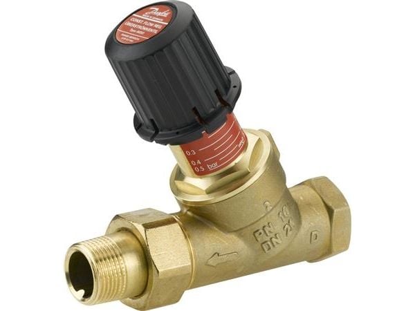 DANFOSS AVDO 25 Ligeløbsventil, muffe/nippel, indstillingsområde: 0,05-0,5 bar, tilslutning Rp 1" - R 1"
