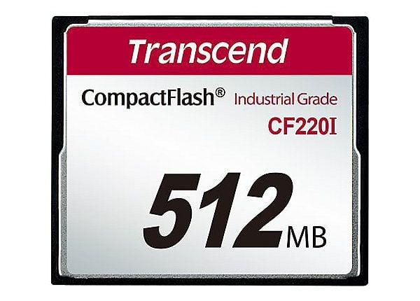 Transcend CF220I Industrial Temp - Flashminnekort - 512 MB - CompactFlash