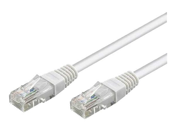 goobay - Verkkokaapeli - RJ-45 (uros) - RJ-45 (uros) - 7,5 m - UTP - CAT 6 - muotoiltu - valkoinen