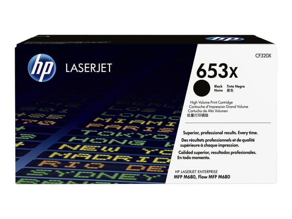 HP 653X - Høy ytelse - svart - original - LaserJet - tonerpatron (CF320X) - for Color LaserJet Enterprise MFP M680; LaserJet Enterprise Flow MFP M680