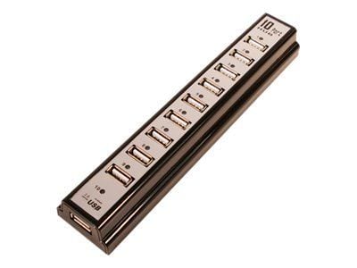 LogiLink USB 2.0 Hub 10-Port - Hub - 10 x USB 2.0 - stasjonær