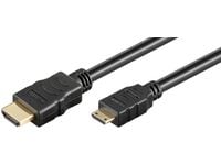MicroConnect - HDMI med Ethernet-kabel - mini HDMI hann til HDMI hann - 1 m - svart