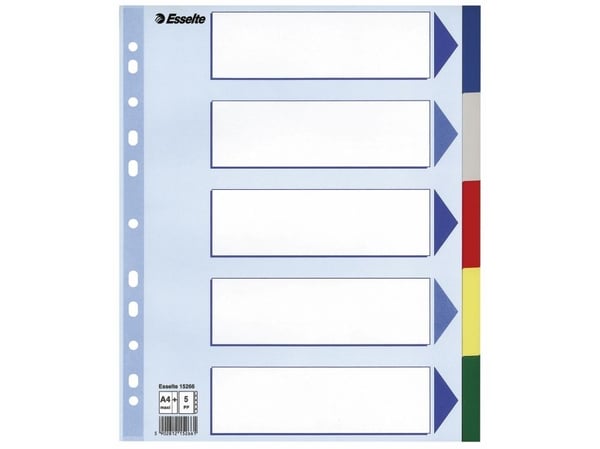 Esselte - Inndeler - 5 deler - for A4 Maxi - med fliker - for P/N: 48083, 48086, 48087