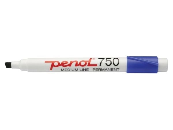 Marker Penol 750 blå 2-5mm skrå spids - (10 stk.)