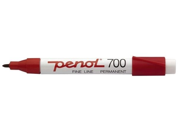 Marker Penol 700 rød 1,5mm rund spids - (10 stk.)