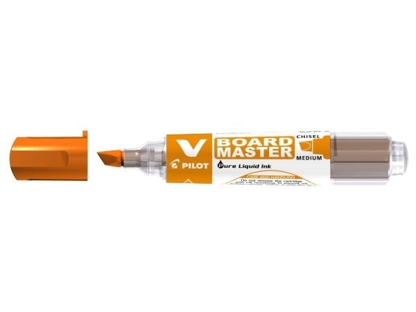 Pilot V-Board Master, 1 stykker, Oransje, Meisel tupp, Oransje, Hvit, Plast, Rund