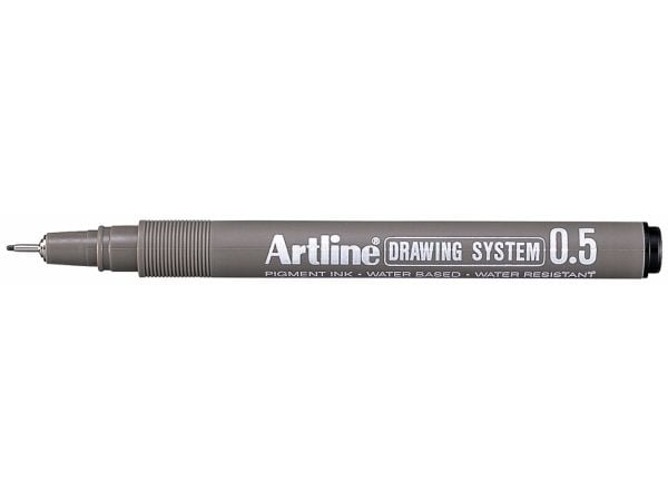 Drawingpen Artline EK235 0,5mm sort - (12 stk.)