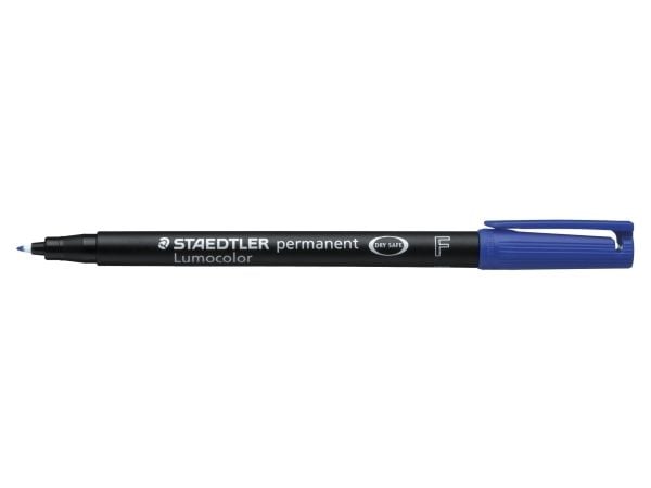 STAEDTLER Lumocolor - Markering - permanent - blå - 0.6 mm - fin