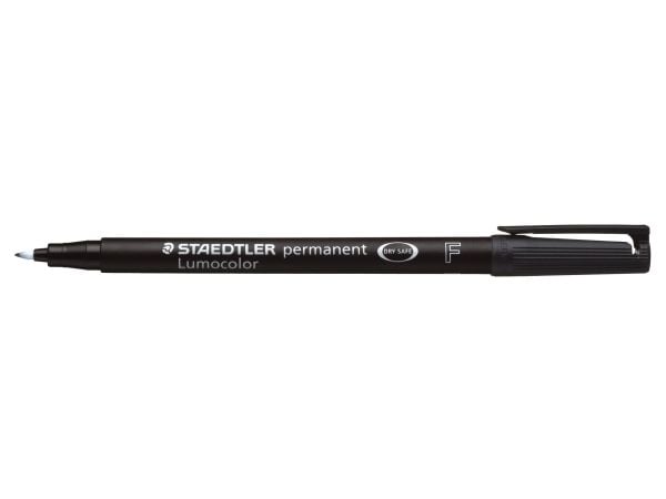 OHP-pen Lumocolor sort F 0,6 mm 318-9 permanent - (10 stk.)